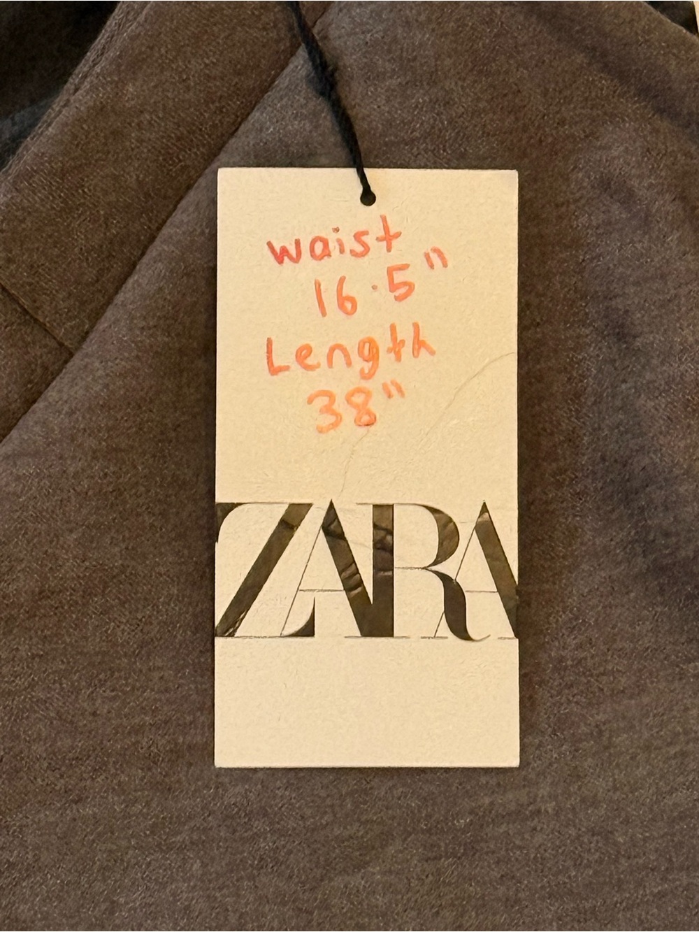 Zara | 100% Wool Midi Skirt in Warm Brown